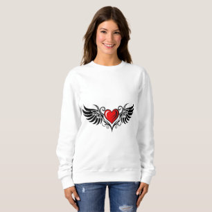 Stammesgeschwungene Herzform Sweatshirt