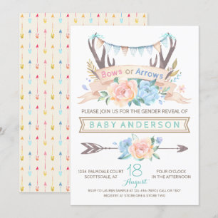 Stammeshirsch-Geschlecht-Reveal-Baby-Shower-Einlad Einladung