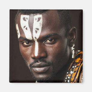 Stammeskunst für einen afrikanischen Mann Magnet