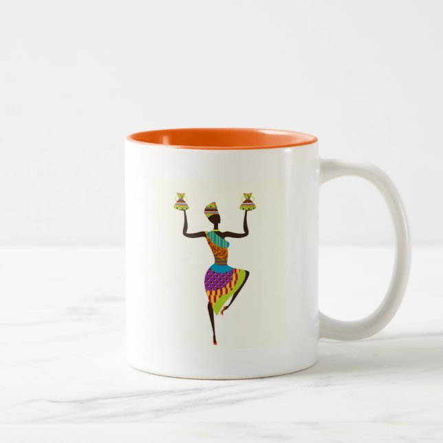 Stammeskunst Zweifarbige Tasse (Rechts)