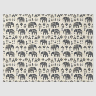 Stammeslefant Boho-Muster (1) Seidenpapier