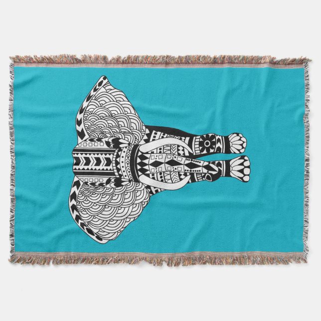 Stammeslephant Custom Throw Blanket Decke (Vorderseite)