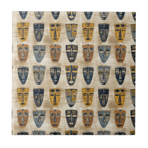 Stammesmaske Boho-Muster Fliese