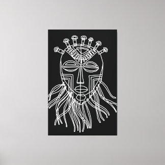 Stammesmaske Leinwanddruck