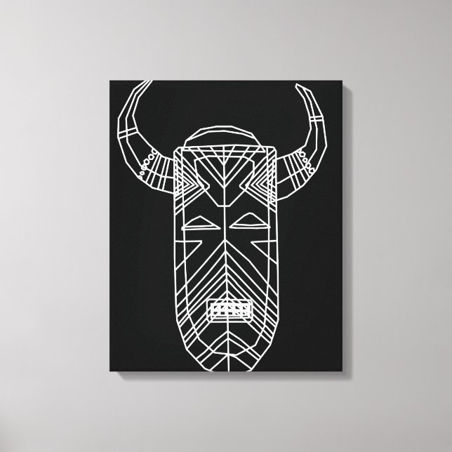 Stammesmaske Leinwanddruck (Vorderseite)