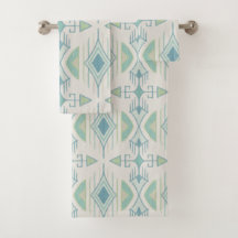 Stammespfeile, Meerglas, Blau, Creme, Beutel