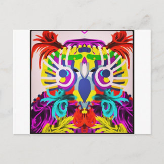 Stammesschale mit vielen Farben Postkarte
