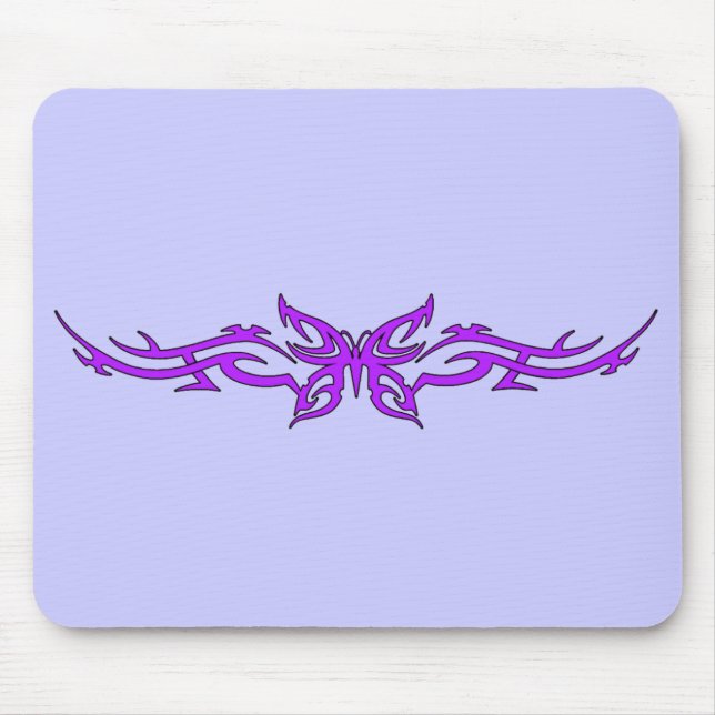 Stammesschmetterling in Lila Mousepad (Vorne)
