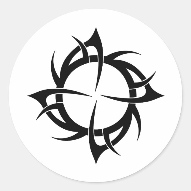 Stammessonne Runder Aufkleber (Vorderseite)