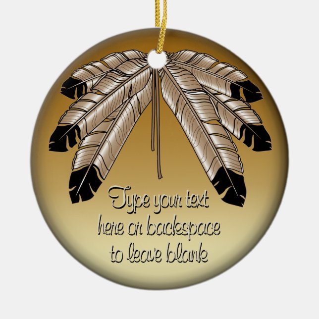 Stammesverzierung personalisiert die ersten Nation Keramik Ornament (Vorne)