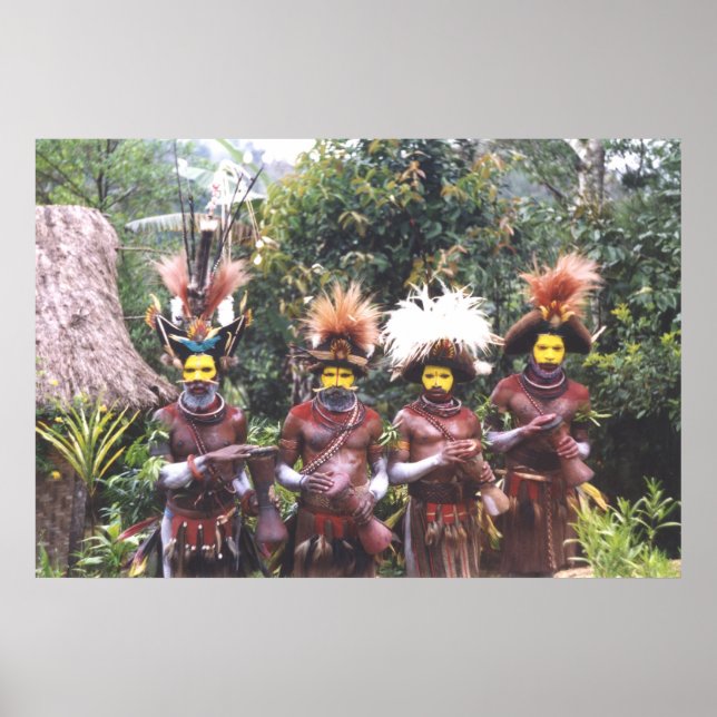 Stammesvölker von Papua Neuer Guinea, Poster (Vorne)