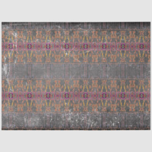 Stammeswestliches Braun Grau Lila Texturmuster Seidenpapier