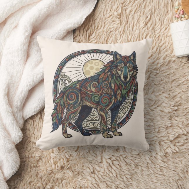 Stammeswolf Kissen (Decke)