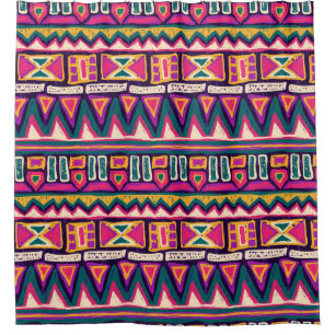 Stammeszeichnungen: handgezeichnet Aztec-Muster. Duschvorhang