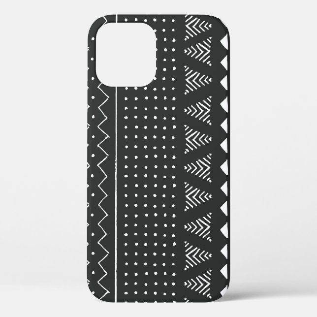 Stammeszugehörigkeit: Schwarz-weißes Muster. Case-Mate iPhone Hülle (Rückseite)