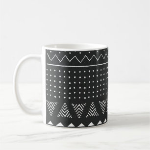 Stammeszugehörigkeit: Schwarz-weißes Muster. Kaffeetasse