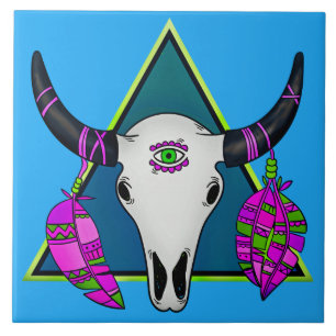 Stammetierschädel Fliese