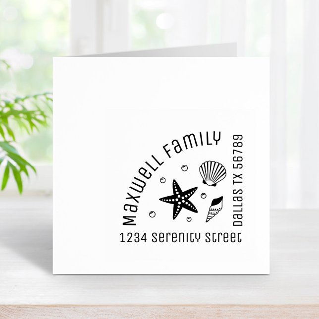 Stammfamilienadresse des Seashell Starfish Corner Gummistempel (Von Creator hochgeladen)