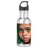 Stammkids | Futuristische Mädchen glühen grüne Aug
