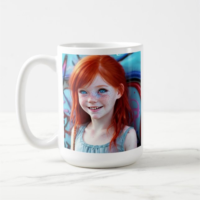 Stammkids | Hübsches kleines Rotkopfmädchen Kaffeetasse (Links)