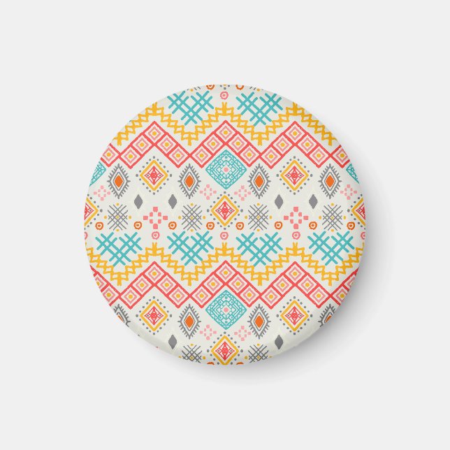 Stammkunst: boho geometrischer Druck. Magnet (Vorne)