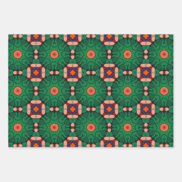 Stammkunst in fett gefärbten Farbmustern Set 1 Geschenkpapier Set