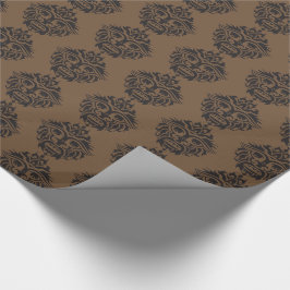 Stammmaske - Braunes glänzendes Papier, 30" x 6 Geschenkpapier