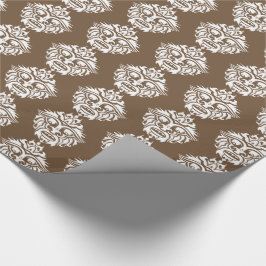 Stammmaske - Braunes glänzendes Papier, 30" x 6 Geschenkpapier