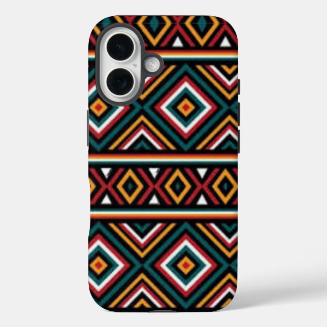 Stammzellen - kühne geometrische Energie iPhone 16 Hülle (Rückseite)