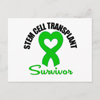 Stammzelltransplantation Überlebensmittel Herzkran Postkarte