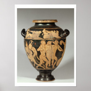 Stamnos, Dionysiac Szene, Etruscan rot-stellte pro Poster