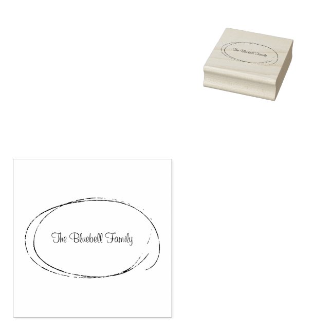 Stamp (5 cm x 5 cm) - Family Name Gummistempel (Stempel)