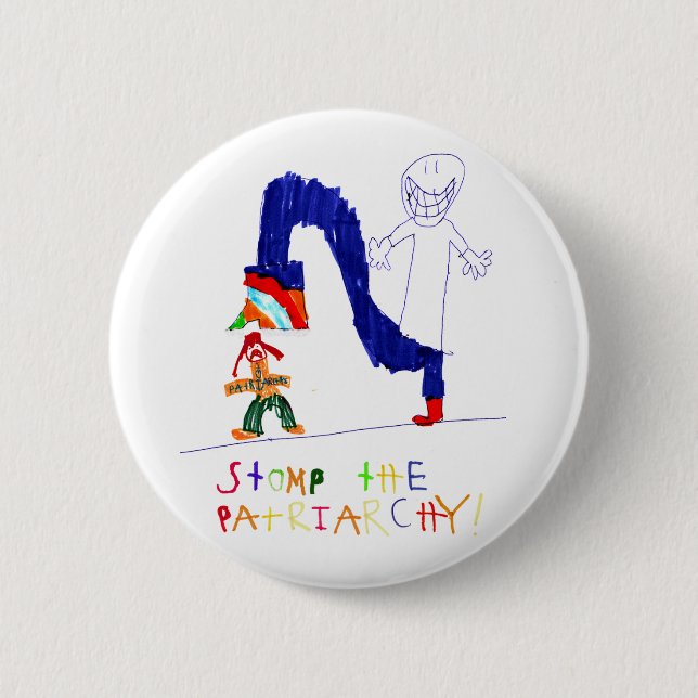 Stampfen der Patriarchy Button (Vorderseite)
