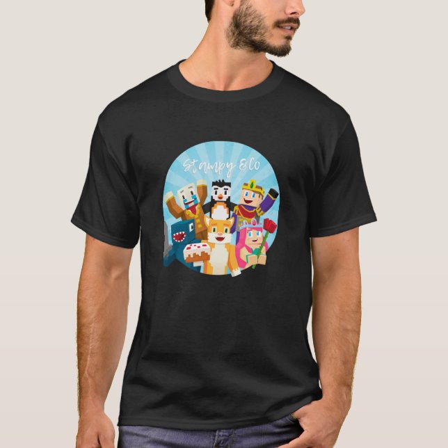 Stampy Cat und seine Freunde T-Shirt (Vorderseite)