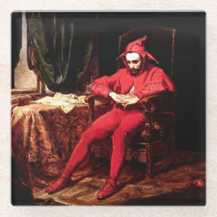 Stanczyk Gemälde des polnischen Künstlers Jan Mate Glasuntersetzer