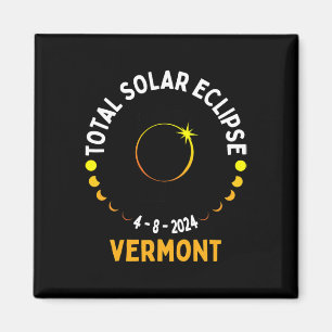 Stand: 04 08 24 Gesamt Solar Eclipse 2024 Vermont Magnet