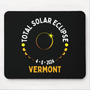 Stand: 04 08 24 Gesamt Solar Eclipse 2024 Vermont Mousepad