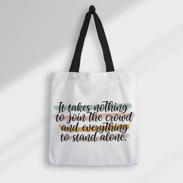 Stand Along Zitat Homeschool Totasche Tasche (Von Creator hochgeladen)