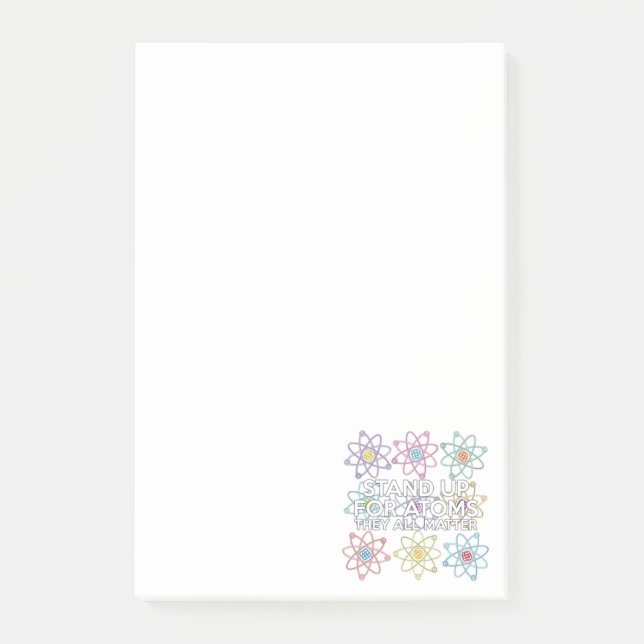 STAND AUF FÜR ATOME POST-IT KLEBEZETTEL (Vorderseite)