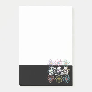 STAND AUF FÜR ATOME POST-IT KLEBEZETTEL