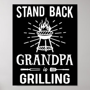 Stand Ck Opa Grillt lustige Grillen Rbecue Gril Poster