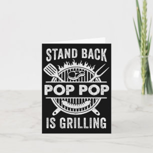 Stand Ck Pop Pop Grillt Funny Grillen Vathday Karte