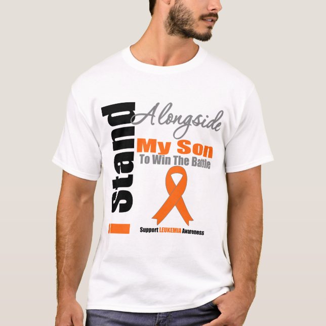 Stand der Leukämie-I neben meinem Sohn T-Shirt (Vorderseite)
