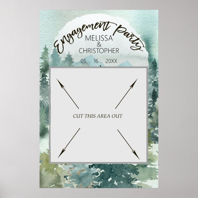 Stand des Forest Wonder Rustikal Engagement Party  Poster (Vorne)