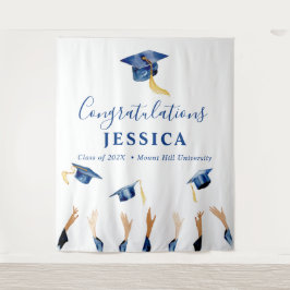 Stand des Gratulationsgraduate Backdrop Foto Wandteppich
