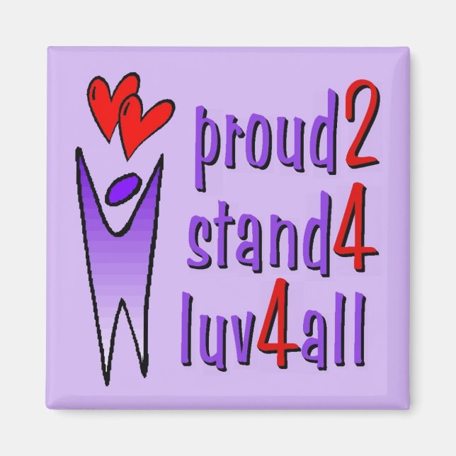 Stand For Love Magnet - Lavender (Devant)