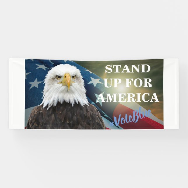 STAND FÜR AMERIKA #VoteBlue Banner (Horizontal)