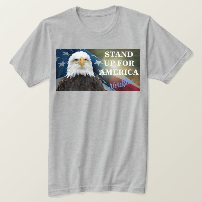 STAND FÜR AMERIKA #VoteBlue T - Shirt (Design vorne)