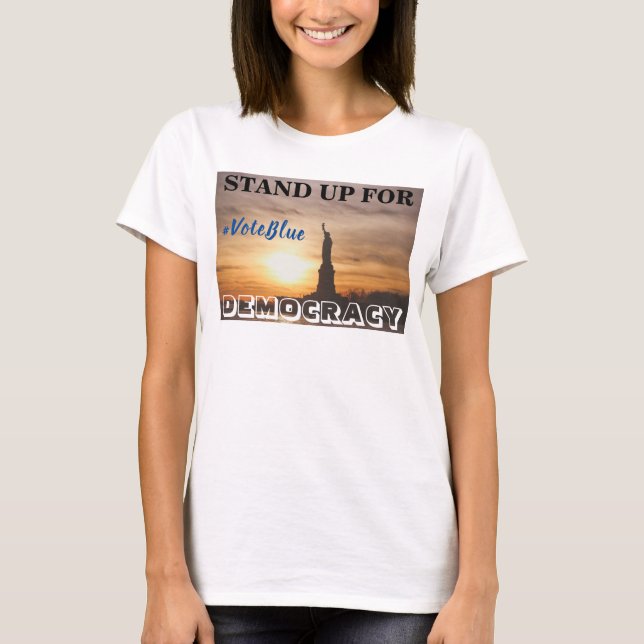 STAND FÜR DEMOKRATIE #VoteBlue-T - Shirt (Vorderseite)