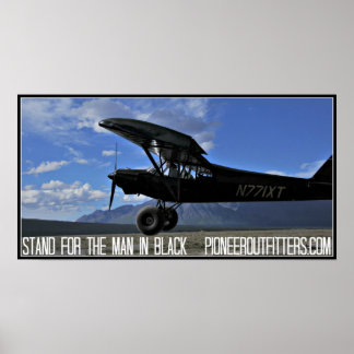 Stand für den Mann in schwarzem Poster